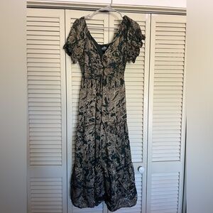 Angie Emerald and Gold Long Dress